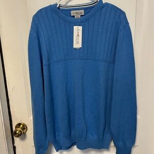 Sun River Men's Crewneck Blue Sweater NWT